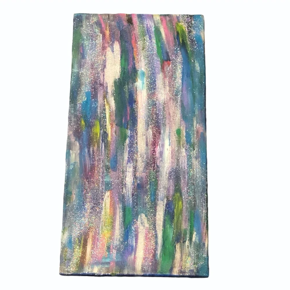 HANDCRAFTED COLORFUL/GLITTER ABSTRACT ART